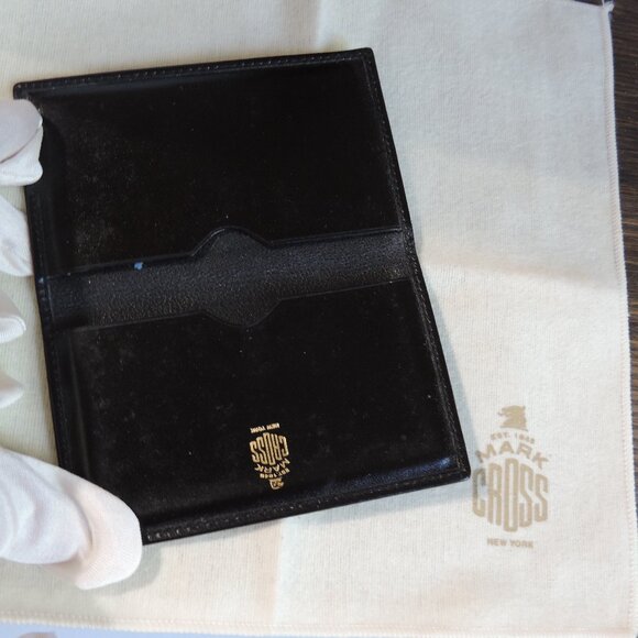 MARK CROSS Vintage Black Card Case Never used - Picture 1 of 4